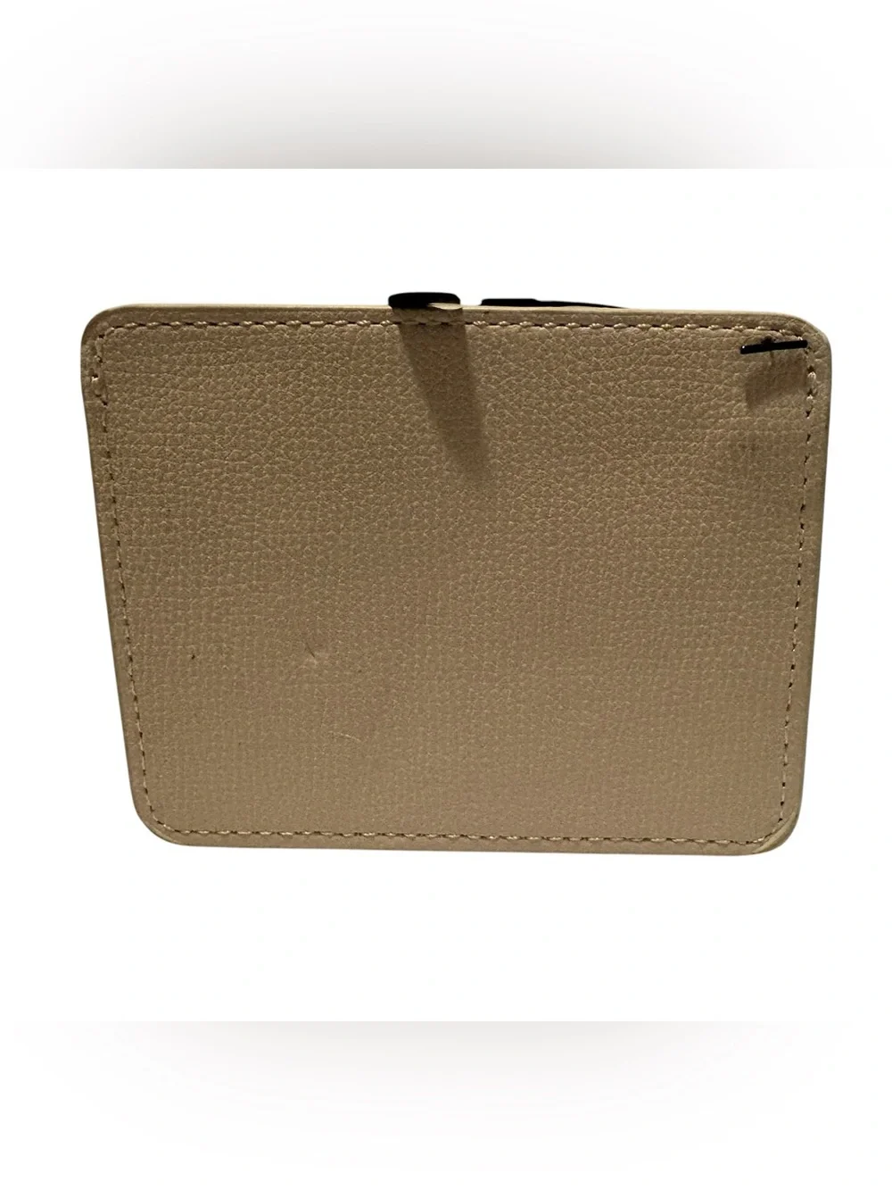 Isaac Mizrahi Taupe Card Wallet with Gold Accent